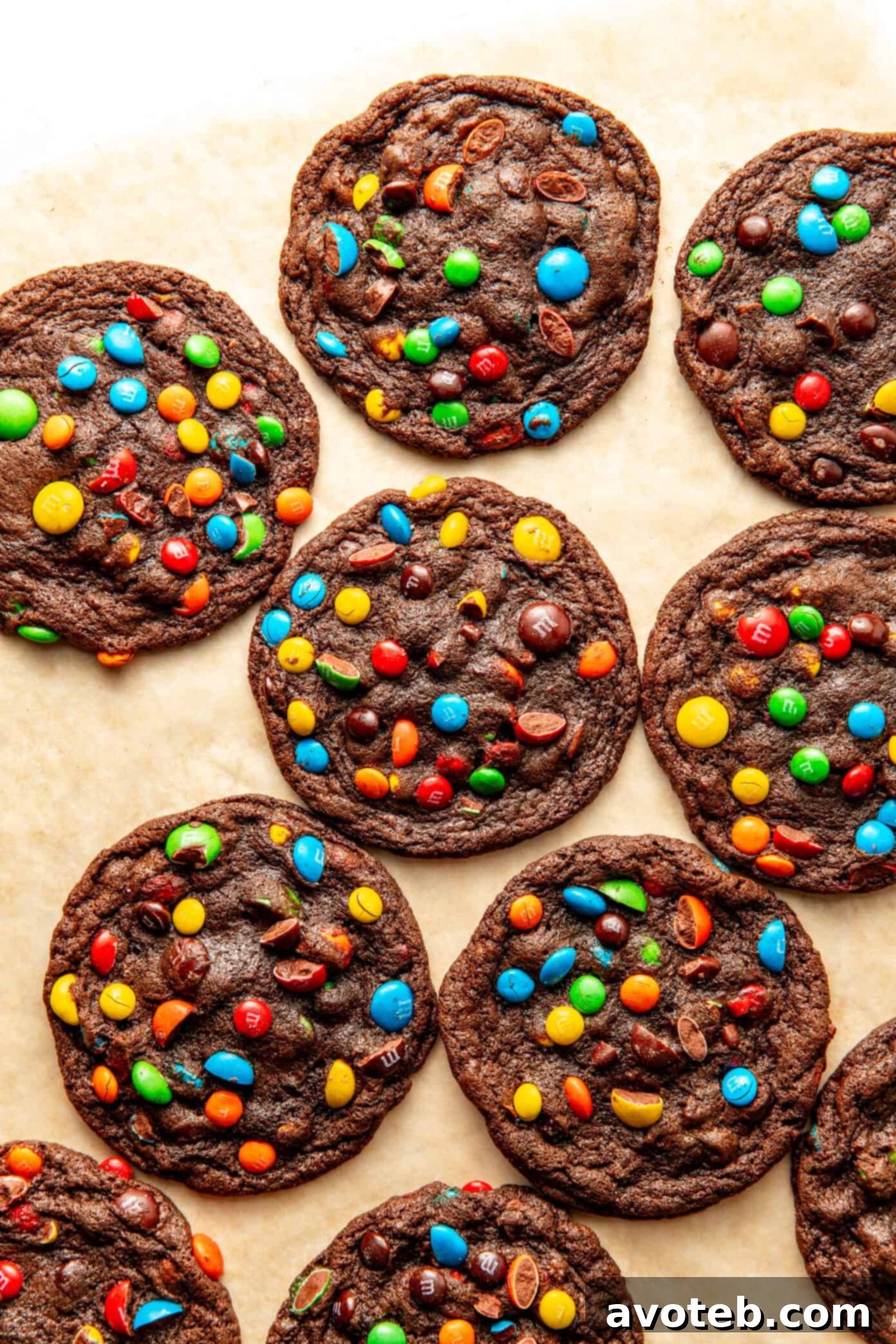 Chocolate M and M Cookies
Sweet Surprise Chocolate M&M Cookies 7 Soft Chocolate M&M Cookies
