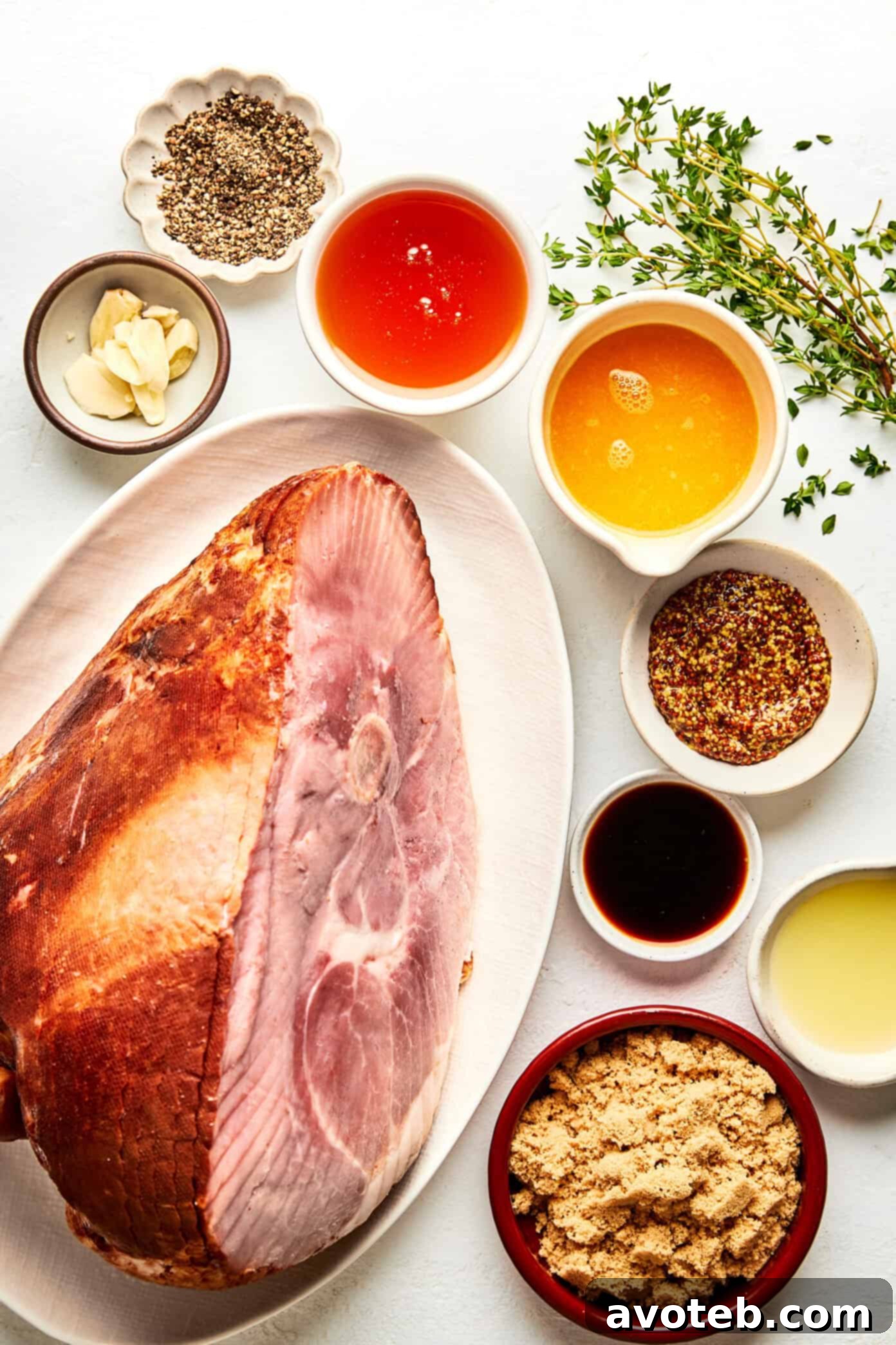 Ingredients for Glazed Ham