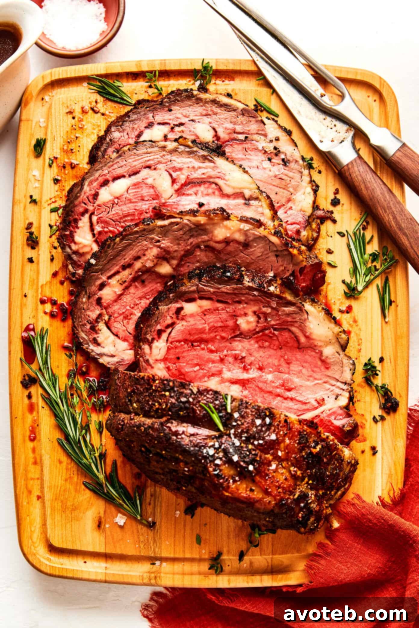 Garlic Herb Prime Rib with Au Jus