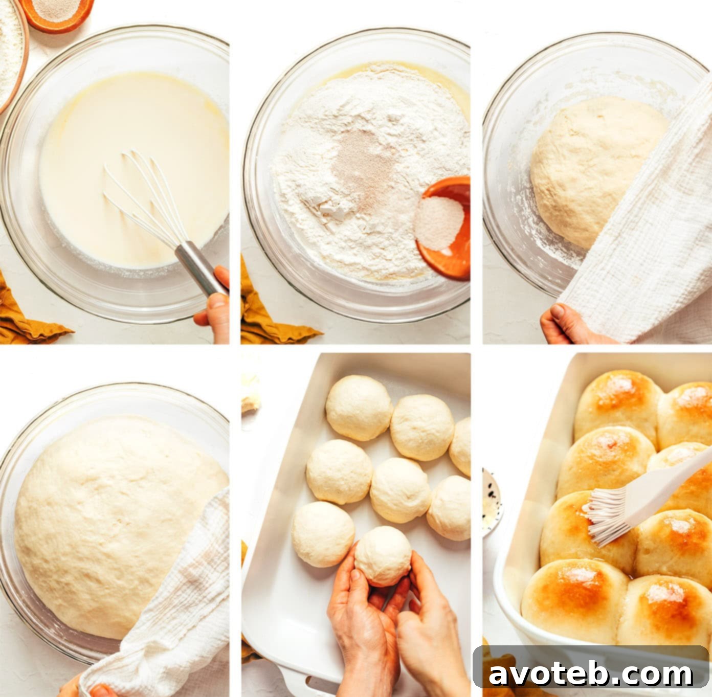 Steps on how to make cottage cheese dinner rolls