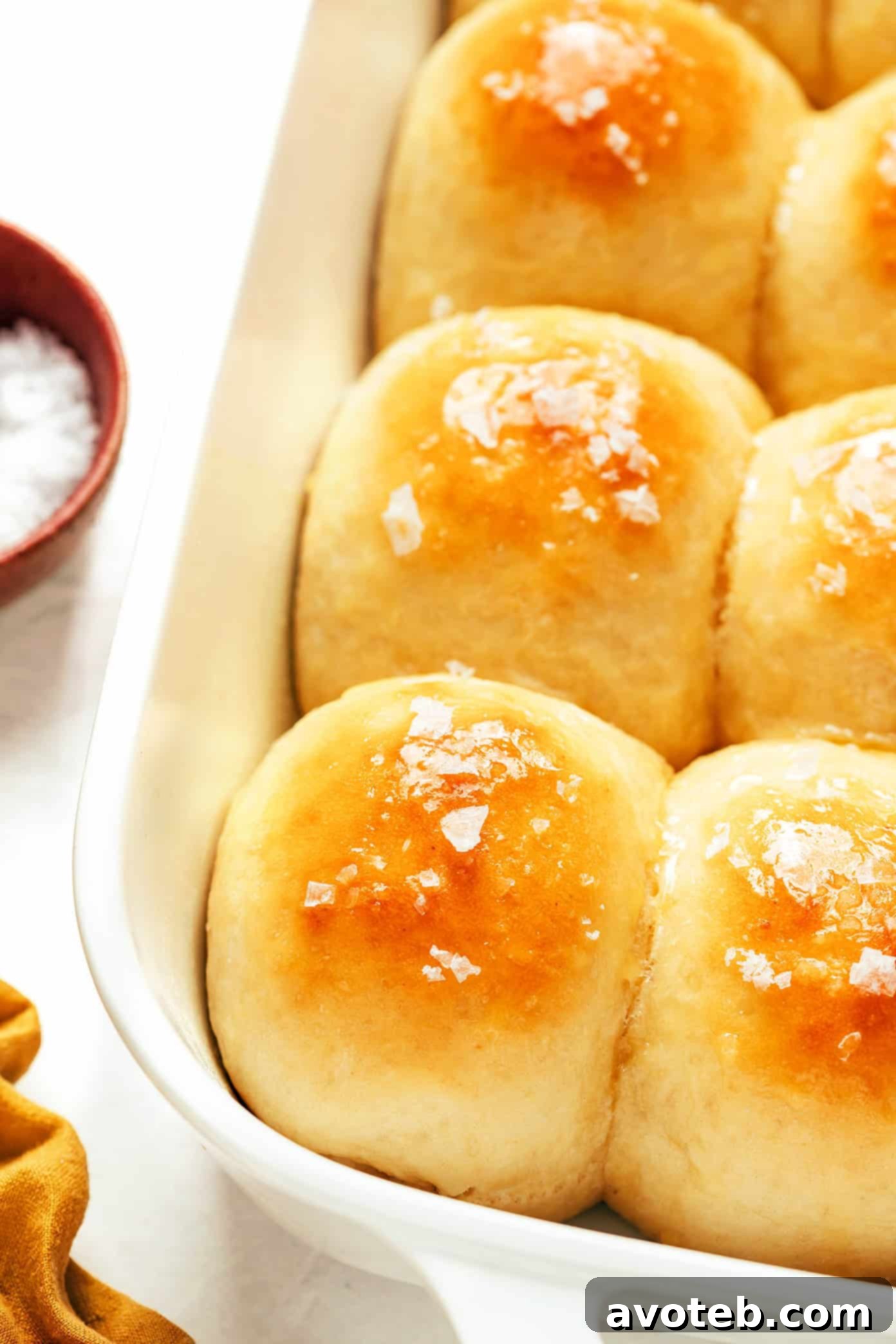 Cottage cheese rolls topped with flaky sea salt