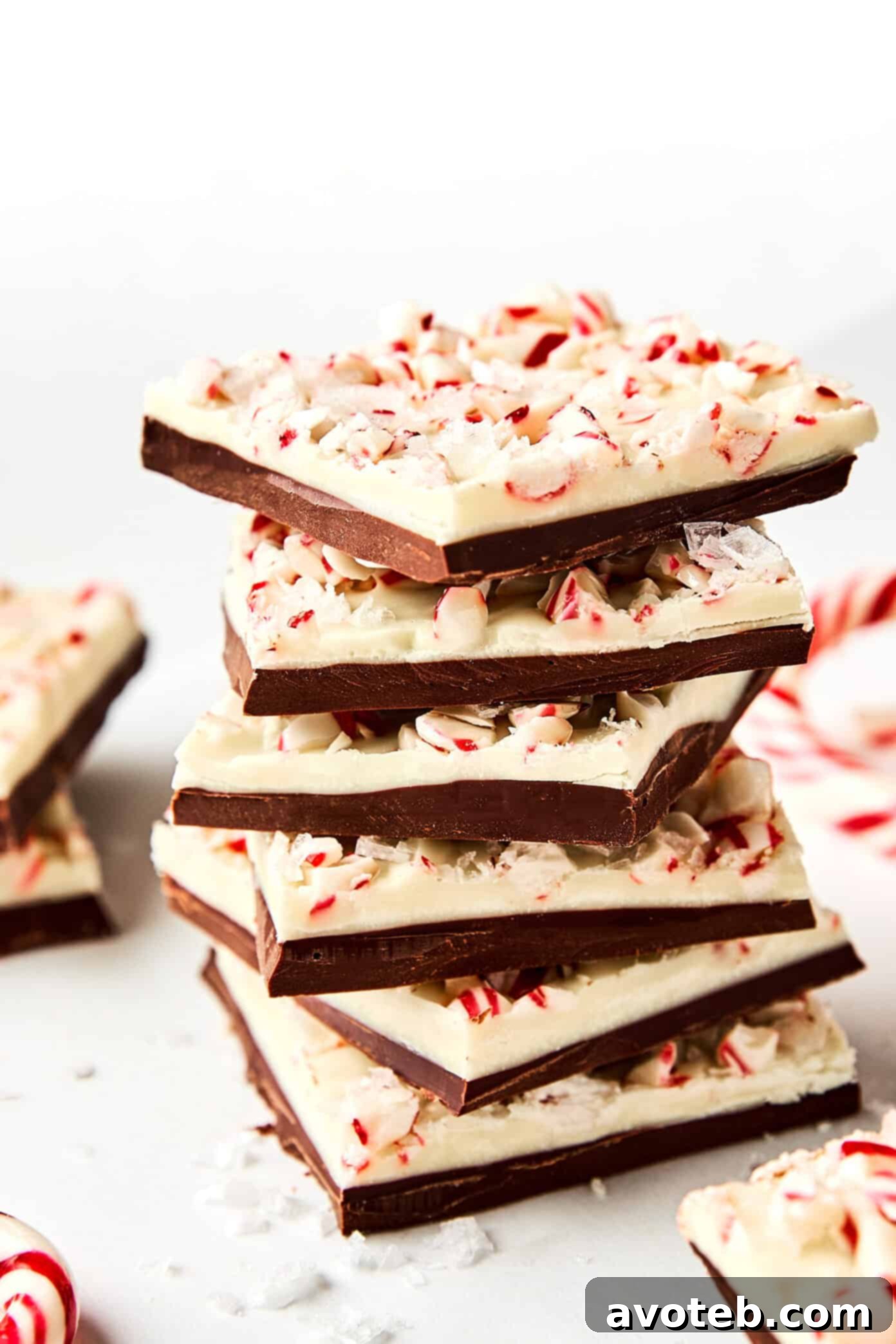 Stack of Peppermint Bark