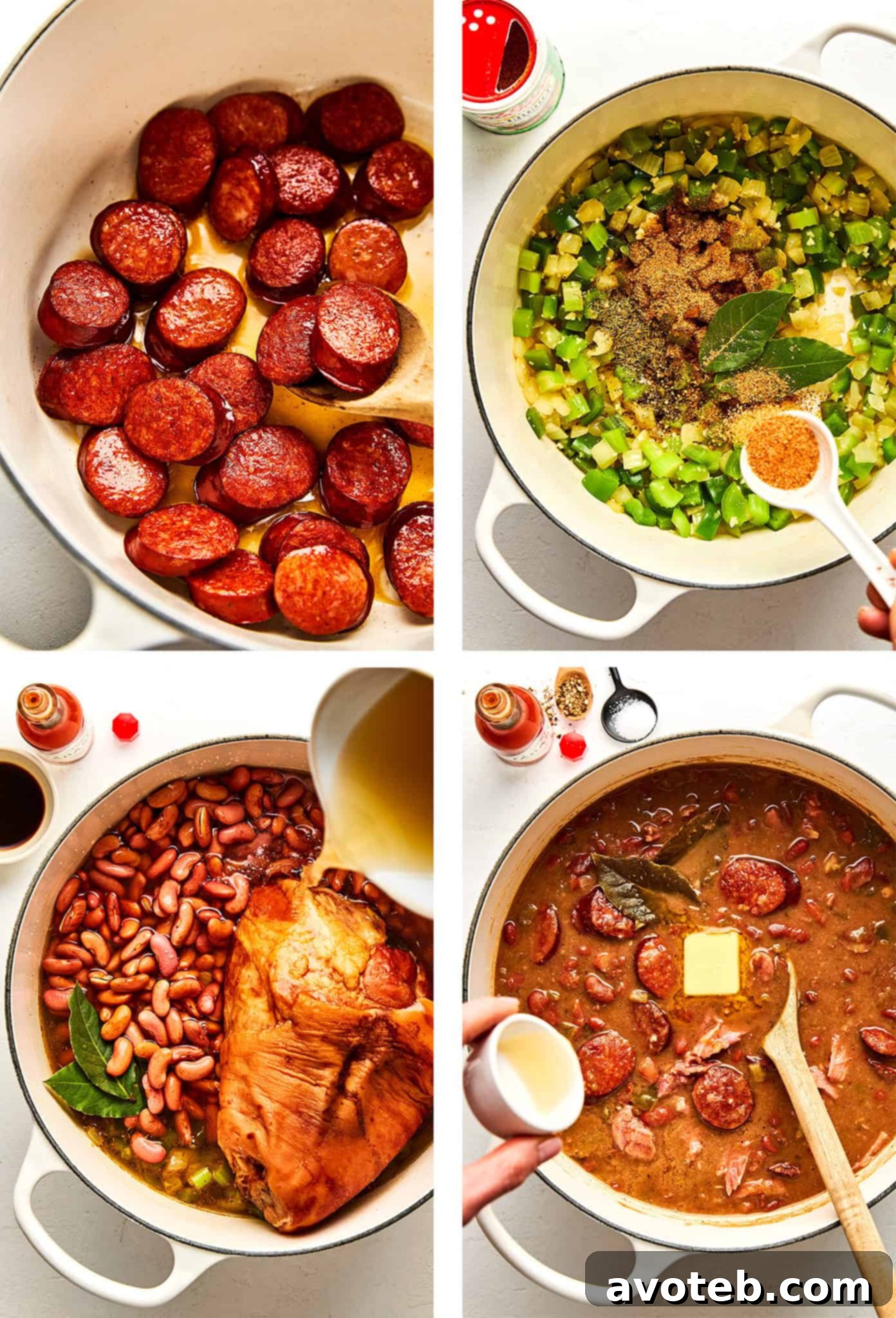 Serving of red beans and rice