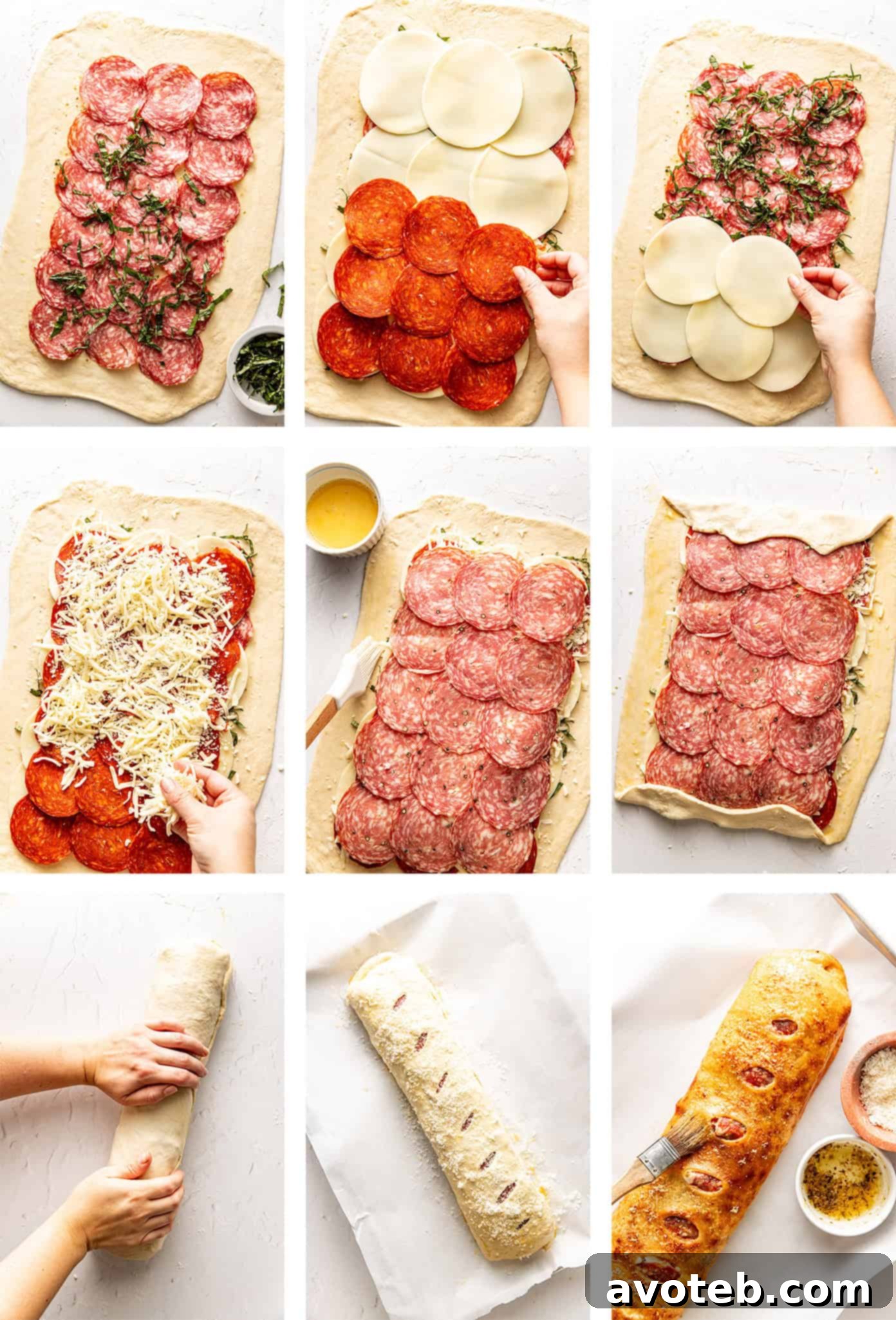 Steps to make stromboli