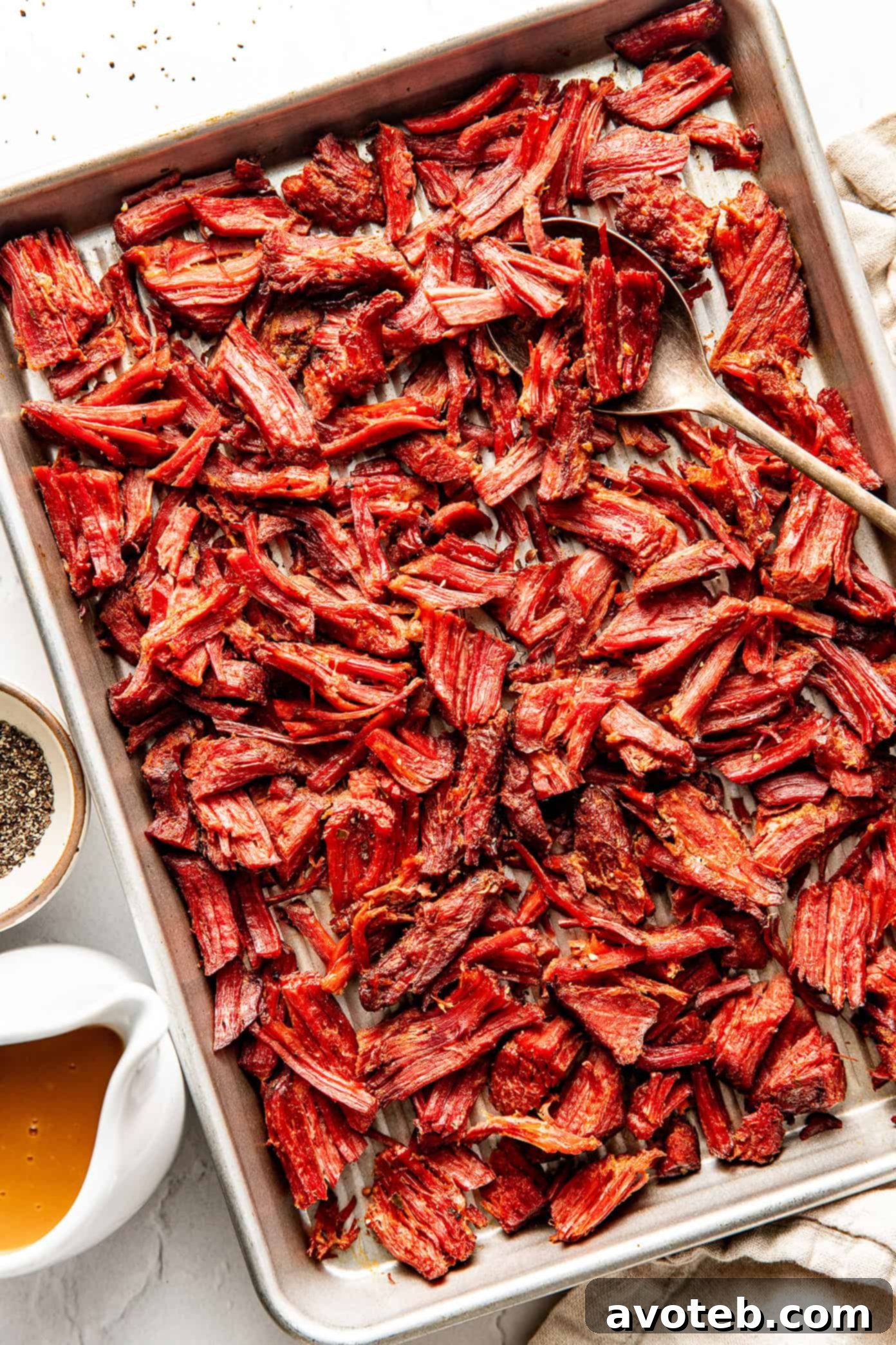 Close-up of Crispy Carnitas Style Corned Beef