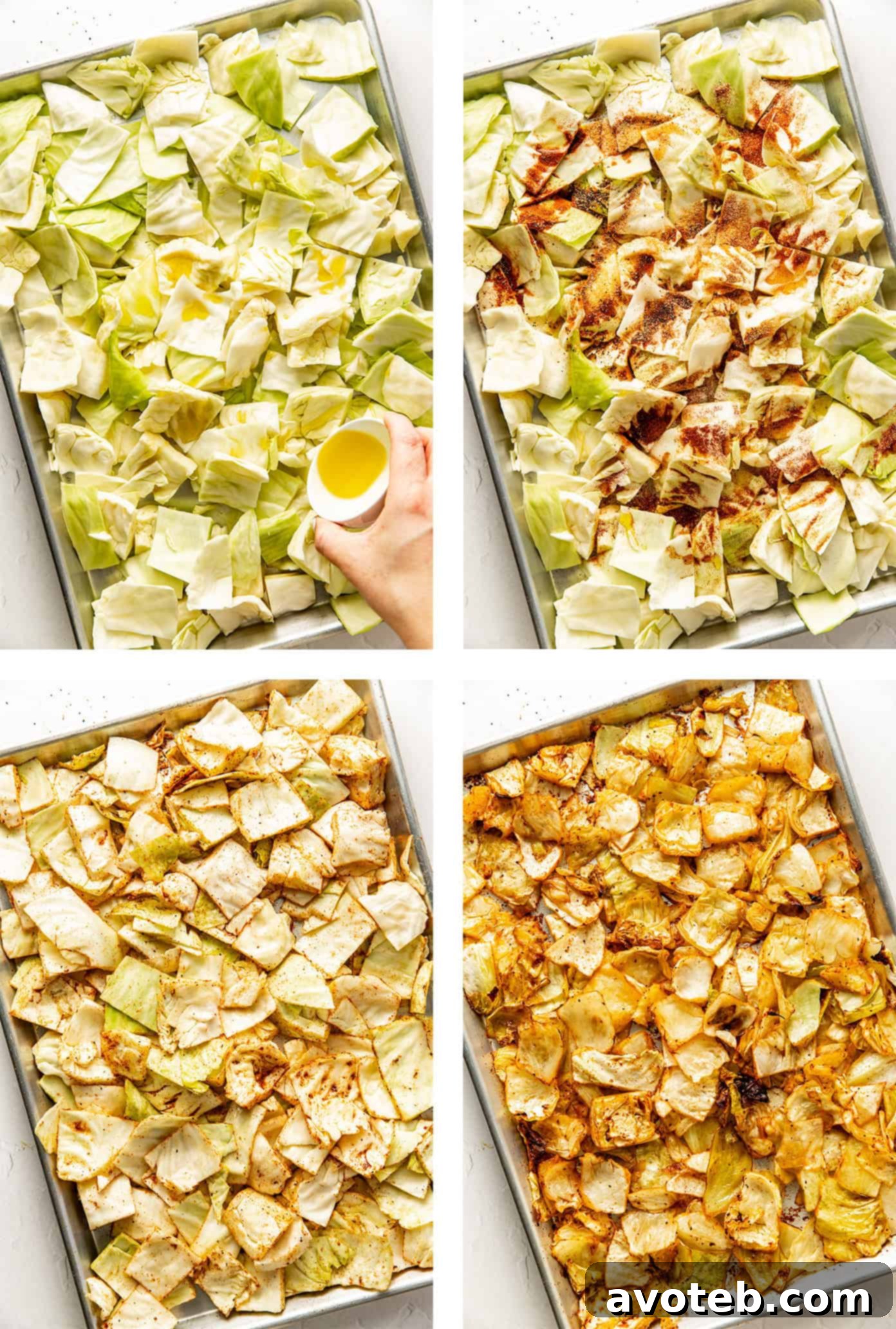 Perfectly Crispy Roasted Cabbage