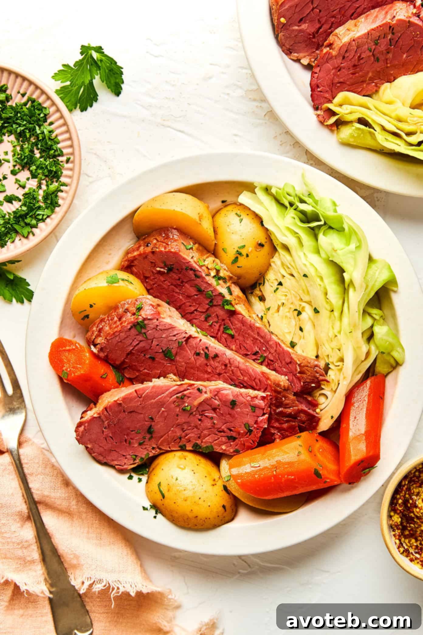 Corned Beef and Cabbage Plate