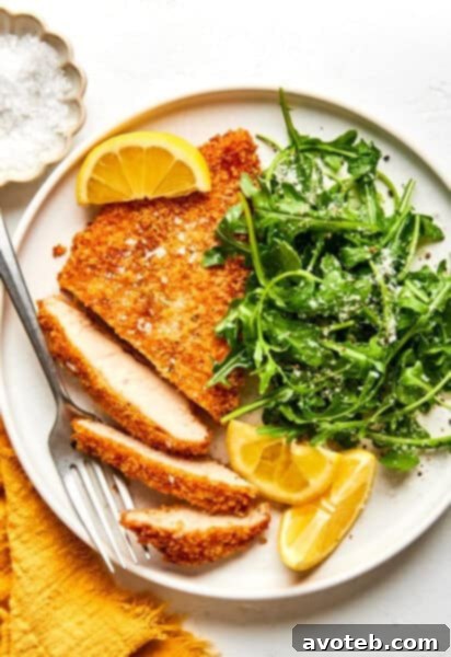 Crispy Chicken Milanese with Lemon and Arugula