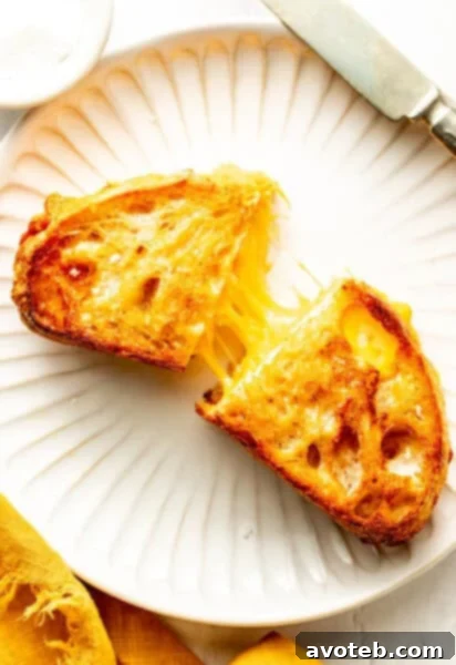 Air Fryer Grilled Cheese with perfectly golden bread and melty cheese