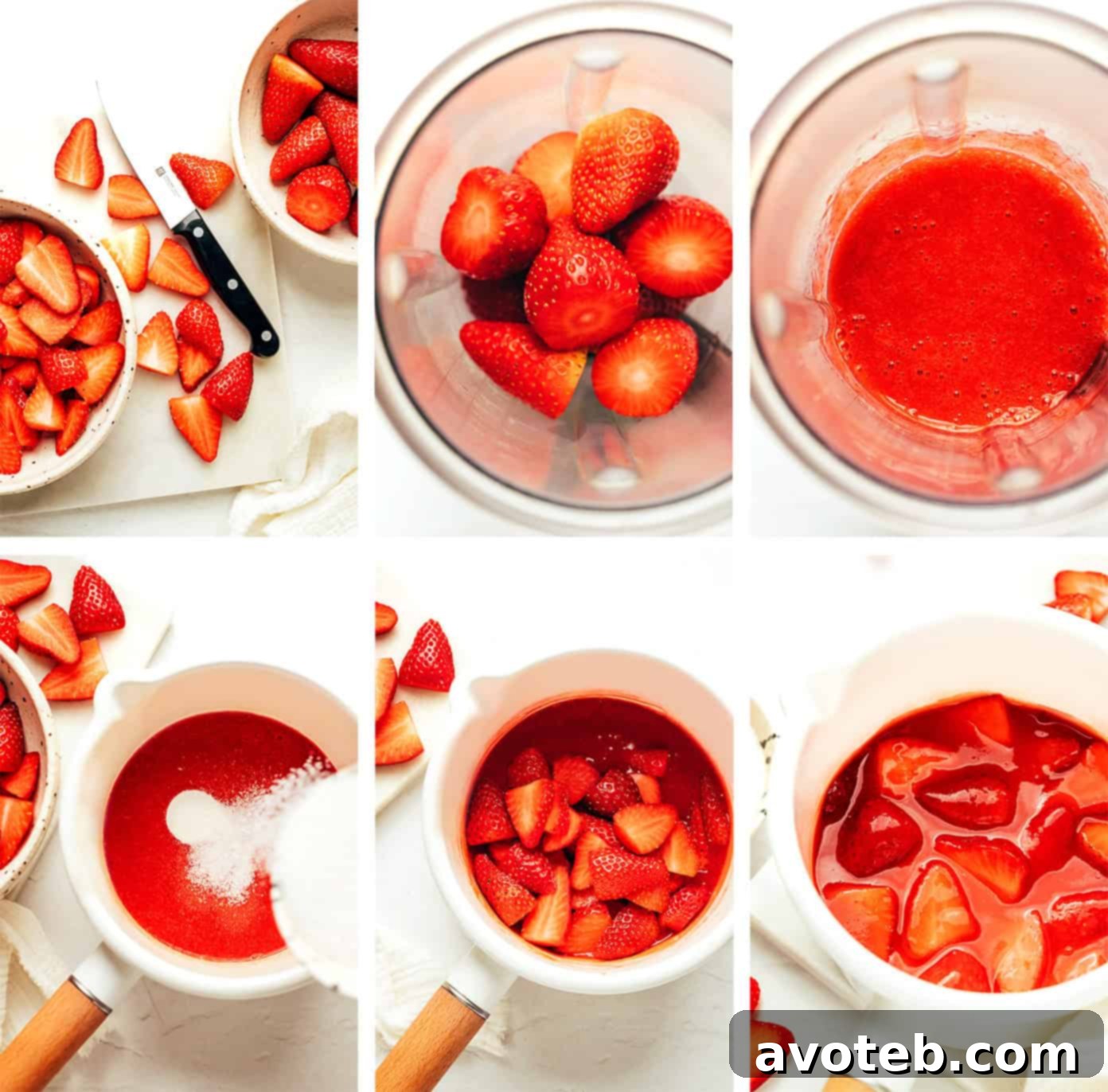 A glass jar filled with luscious homemade strawberry sauce, showcasing its vibrant red color and readiness for storage.
