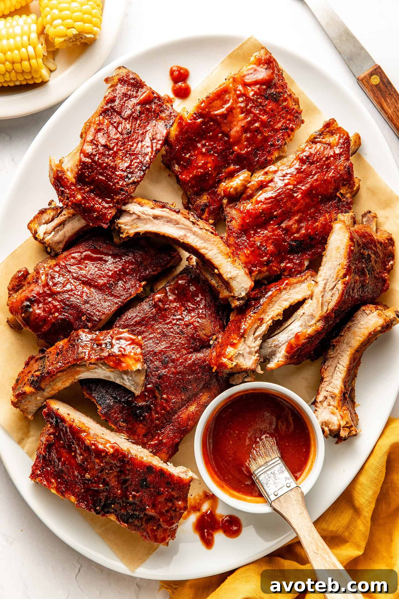 baby back ribs with bbq sauce