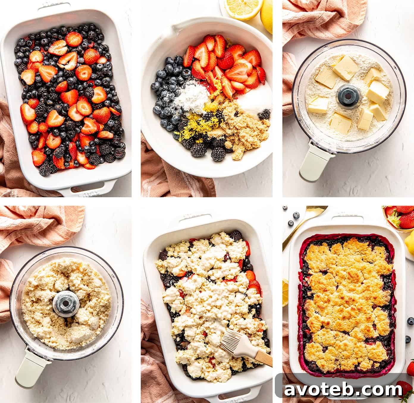 how to make lemon berry cobbler