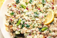 Mediterranean Tzatziki Chicken Salad with Fresh Herbs and Lemon