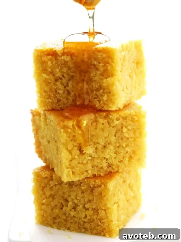 Homemade Cornbread with Honey