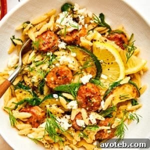 One-Pan Mediterranean Chicken Sausage Orzo Recipe 12 img 104255 11