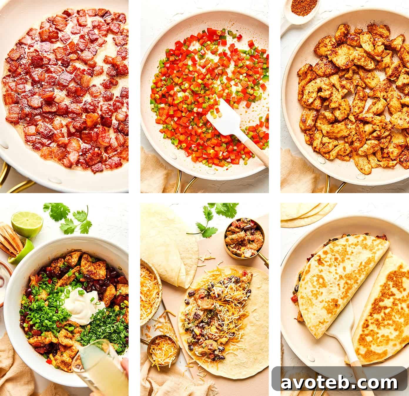 Crispy Chicken and Bacon Quesadillas with Cheddar 5 img 105219 4